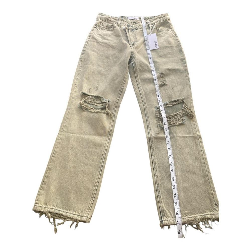 Vervet Beverly Super High Rise Straight Distressed 100%‎ Cotton Jeans Size 27 - Picture 5 of 12